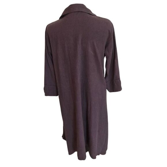 For Cynthia Womens Linen Blend Casual Lagenlook Oversized Pockets Midi Dress XS - Picture 6 of 13